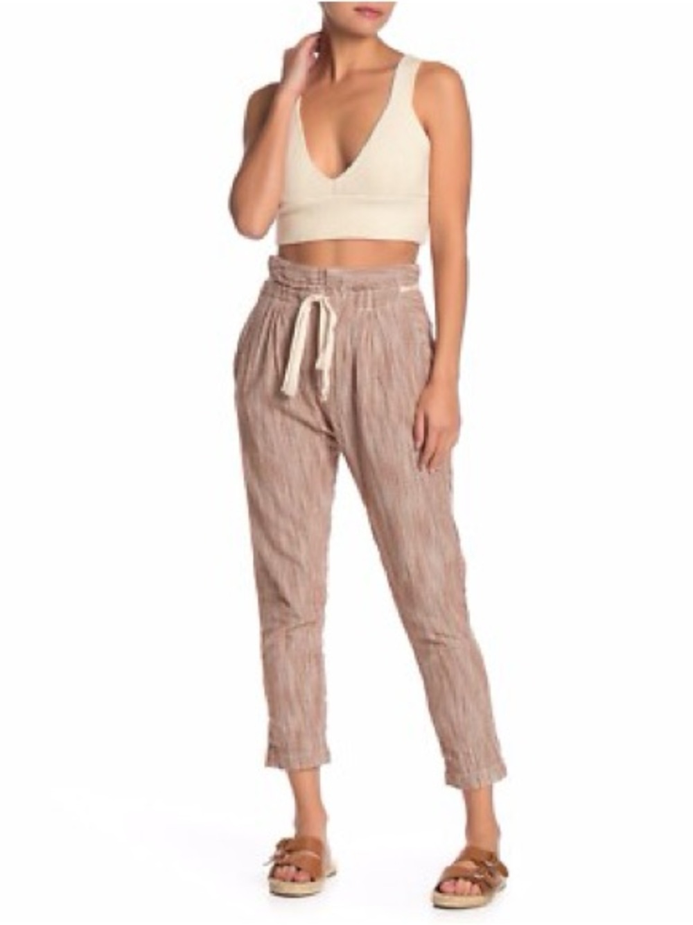 Free People | High Waisted Cropped Trousers - Picture 2 of 10
